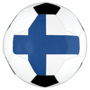 Bal de football patriotique avec drapeau finlandai