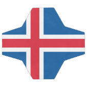 Bal de football patriotique avec drapeau islandais (Plat)