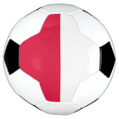 Bal de football patriotique avec drapeau polonais (Tourné)