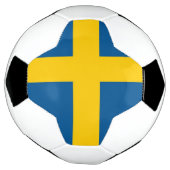 Bal de football patriotique avec drapeau suédois (Tourné)