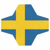 Bal de football patriotique avec drapeau suédois (Plat)