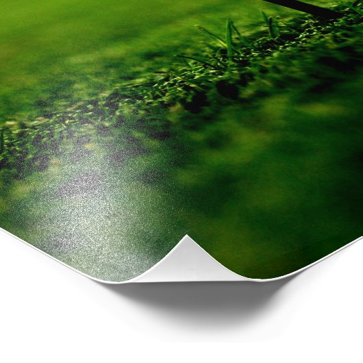 Bal de golf à Tee avec Turf Vert Photo Imprimer (Coin)