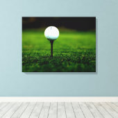 Bal de golf à Tee, toile de Turf Vert Riche Imprim (Insitu (Plancher de Bois))
