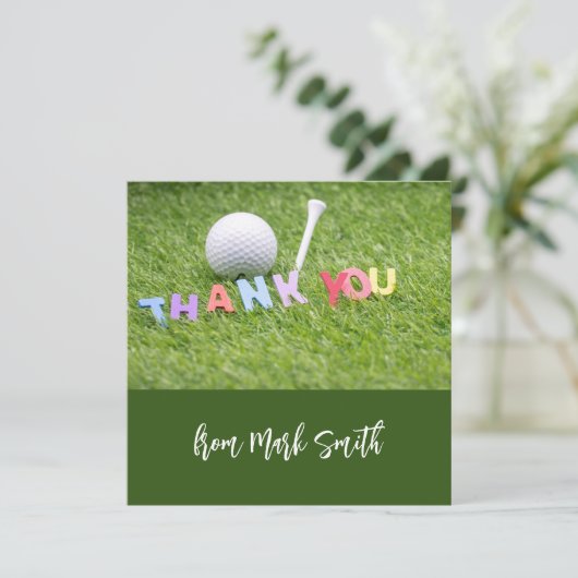 Bal de golf avec mot Merci pour Golfer (Debout devant)