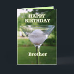 Bal de golf Brother Martini Bonne carte d'annivers<br><div class="desc">Brother Martini Golf Ball Birthday CardGolf est une excellente excuse pour fêter un anniversaire au dix-neuvième trou!</div>