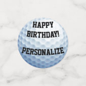 Bal de golf personnalisé Joyeux Confetti d'anniver (Petit recto)