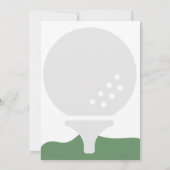 Bal de golf simple Invitation fête d'anniversaire (Dos)