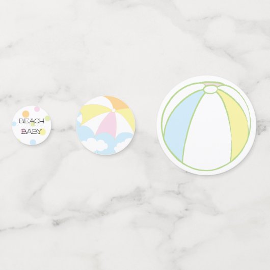 Bal De Plage De baby shower Confetti (Devant)