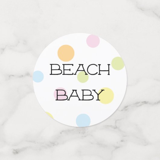 Bal De Plage De baby shower Confetti (Petit recto)