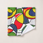 Bal de plage rouge jaune bleu vert (Gant de toilette)