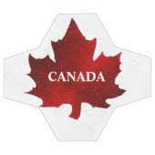 Bal de soccer de la feuille d'érable rouge du CANA (Plat)