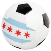 Bal de soccer patriotique avec drapeau de Chicago, (3/4)