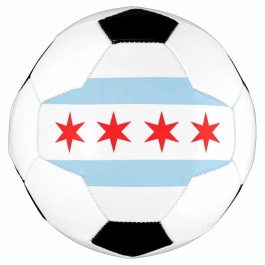 Bal de soccer patriotique avec drapeau de Chicago, (Devant)
