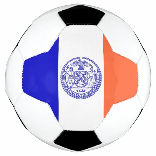 Bal de soccer patriotique avec drapeau de New York (Devant)