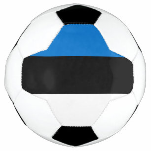 Bal de soccer patriotique avec drapeau d'Estonie