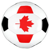 Bal de soccer patriotique avec drapeau du Canada (Tourné)