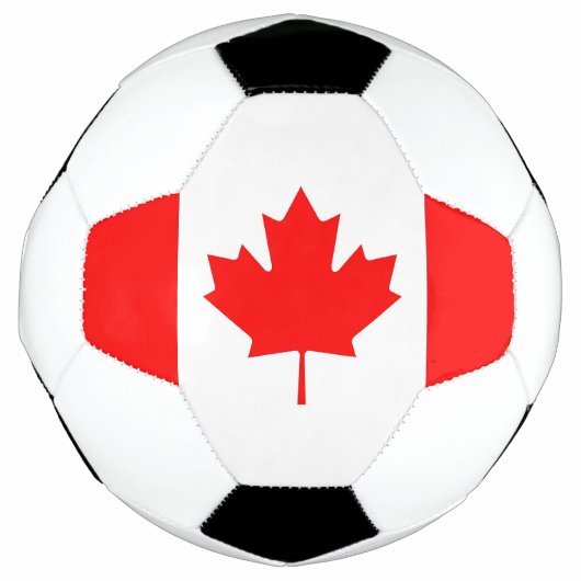 Bal de soccer patriotique avec drapeau du Canada (Devant)