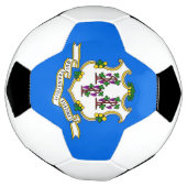 Bal de soccer patriotique avec drapeau du Connecti (Tourné)