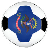 Bal de soccer patriotique avec drapeau du Dakota d (Tourné)