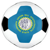 Bal de soccer patriotique avec drapeau du Dakota d (Tourné)