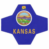 Bal de soccer patriotique avec drapeau du Kansas,  (Plat)