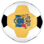 Bal de soccer patriotique avec drapeau du New Jers (Tourné)