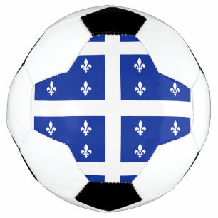 Bal de soccer patriotique avec drapeau du Québec, 