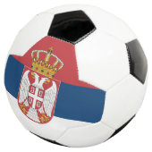 Bal de soccer patriotique avec drapeau serbe (3/4)