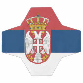 Bal de soccer patriotique avec drapeau serbe (Plat)