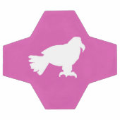 Bal de soccer rose blanc forme aigle (Plat)
