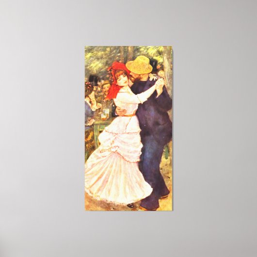 Bal in de Moulin de la Galette Auguste Renoir Canvas Afdruk (Voorkant)