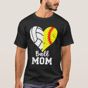 Bal mam hij softbal volleybal mam t-shirt