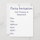 Bal Masquerade - Invitation du Designer Party (Dos)