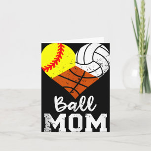Bal Moeder Grappig Softbal Volleybal Basketbal Moe Kaart
