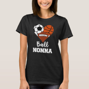 Bal Nonna Hart Voetbal Basketbal Football Nonna T-shirt