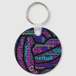 Bal ontwerp inspirerende netbal sleutelhanger
