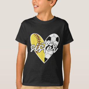 Bal Sister Softbal Voetbal Mama Speler T-shirt