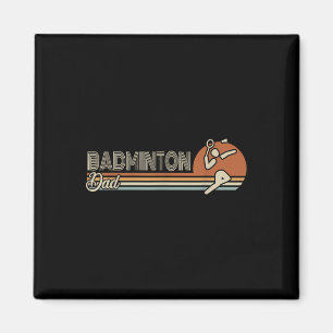 Bal Sport Shuttle Sport Retro Badminton Vader Mann Magneet