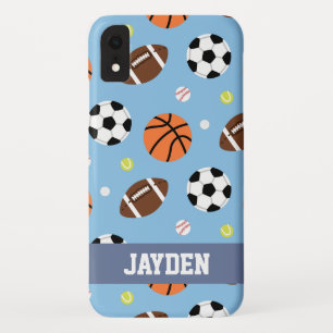 Bal Sport Thema Patroon Voor Jongens iPhone XR Hoesje