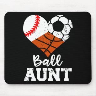 Bal Tante Honkbal Voetbal Basketbal Grappig Sport Muismat
