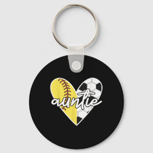 Bal Tante Softbal Voetbal Mama Speler Sleutelhanger