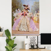 Bal Victorien Masquerade - Poster de Mardi Gras (Bureau à domicile)