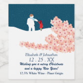 Balade Avec Étiquette De Vin De Noël Snowman (Étiquettes simples)