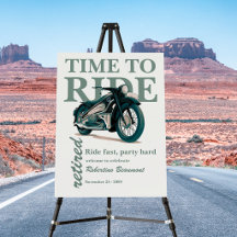 Balade en moto classique verte pour une fête de re