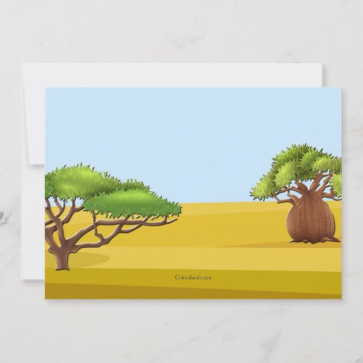 Balade Safari Anniversaire Sur Invitation (Dos)