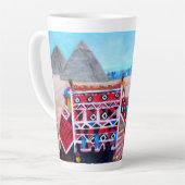 Balades en chameau à Gizeh, Latte Mug (Angle gauche)