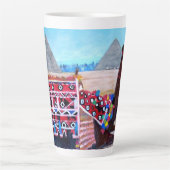 Balades en chameau à Gizeh, Latte Mug (Devant)