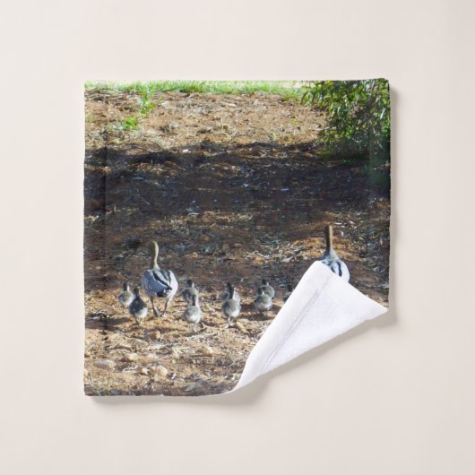 Balades en famille de canards, linge de toilette (Gant de toilette)
