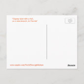 Balai avec poisson Carte postale (Dos)