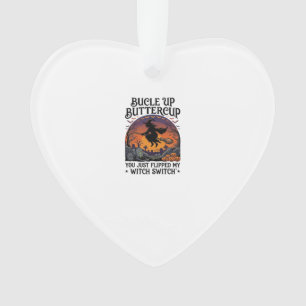 Balai de Halloween Commutateur Sorcière Boutonnièr